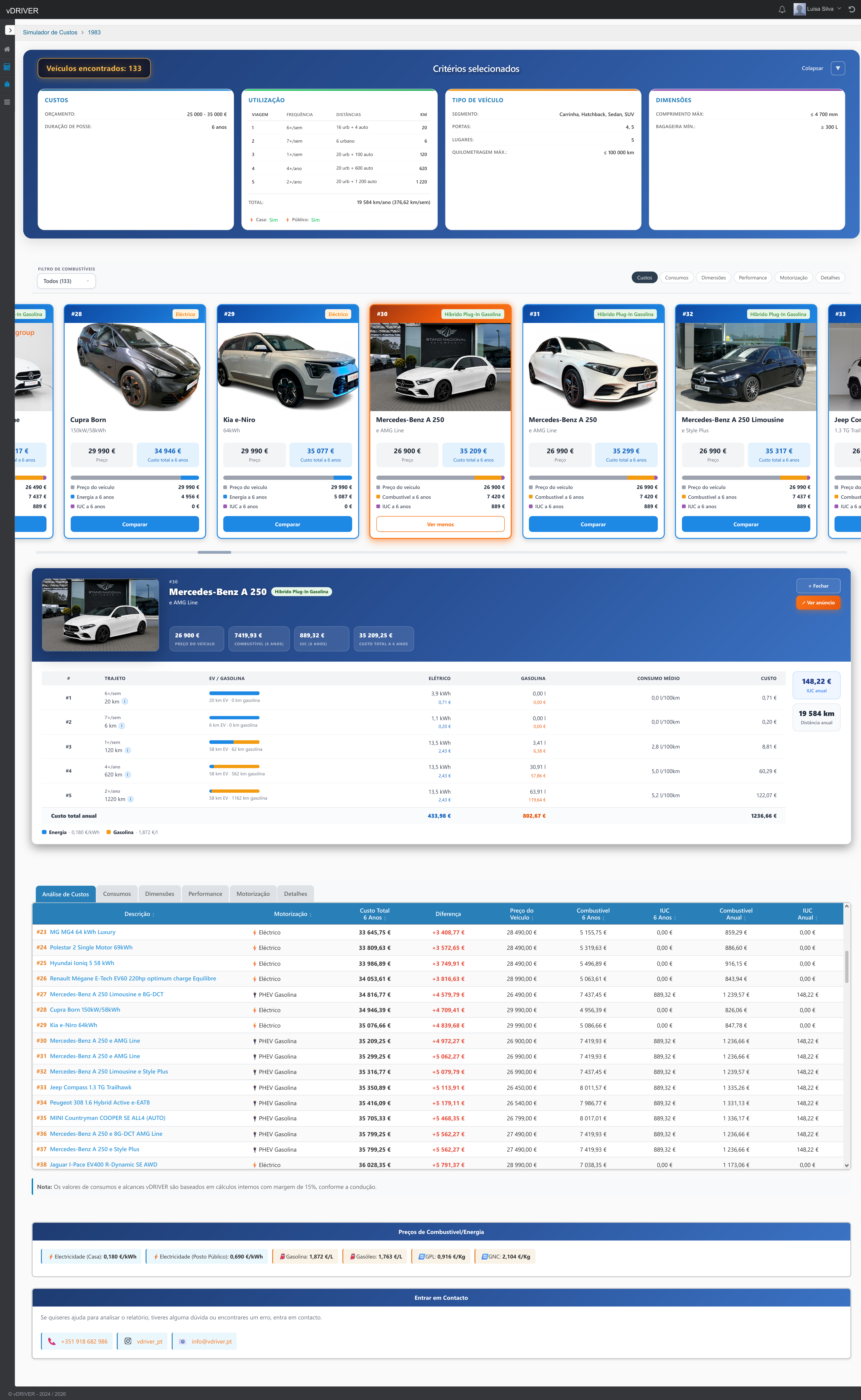 Exemplo de relatório vDRIVER